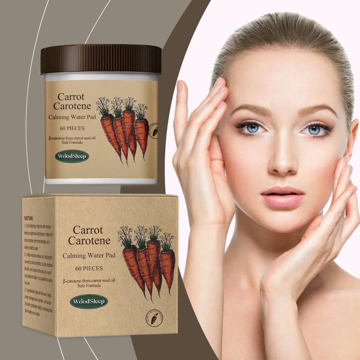 Carotenoid Skincare Tablets Gently Clean Pores Firming Refreshing Not Tight Facial Repairing Smoothing Nourishing Facial Care