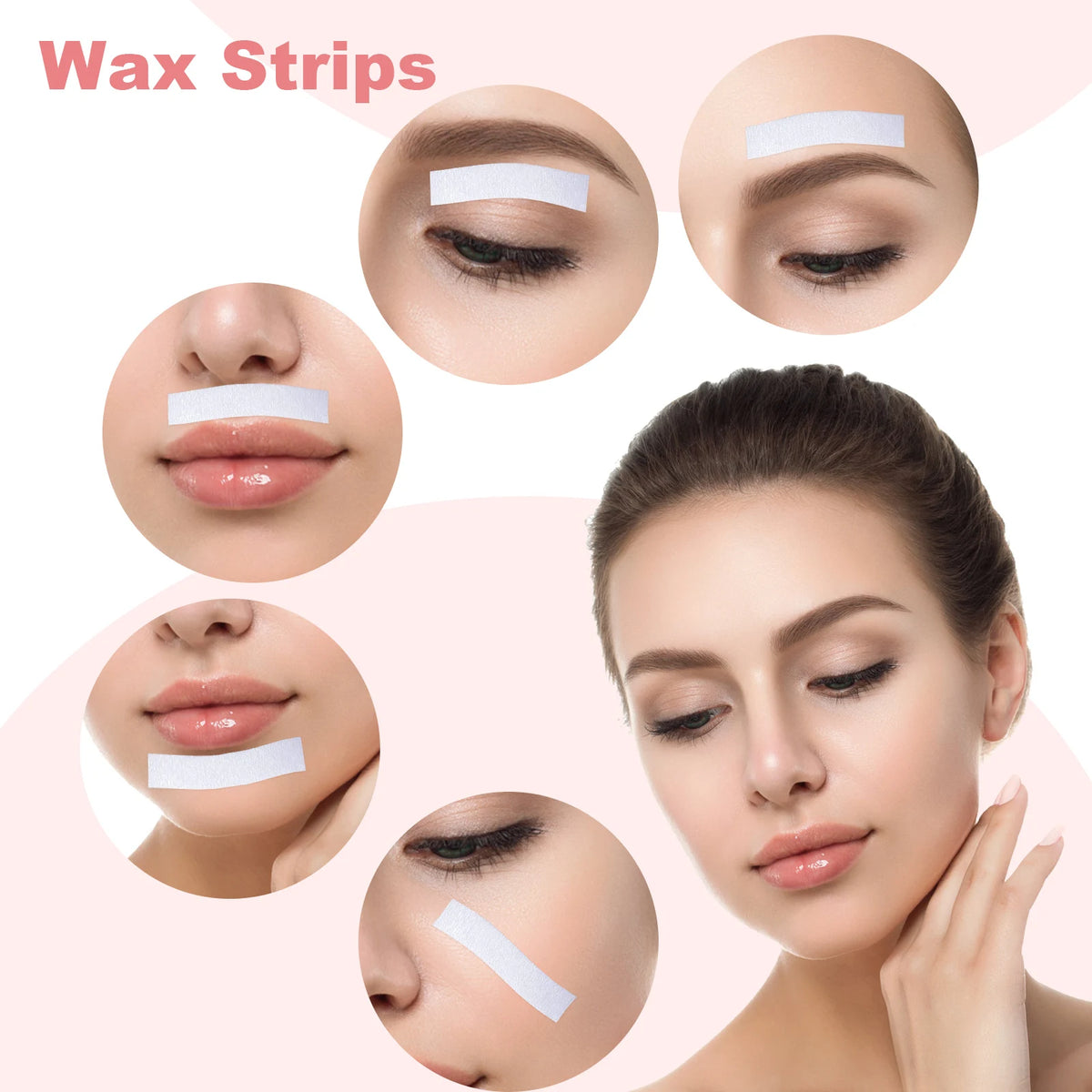 200Pcs Painless Depilatory Wax Strips Fast Facial Body Hair Removal Patches for Bikini Legs Arms Nonwoven Epilator Waxing Strips