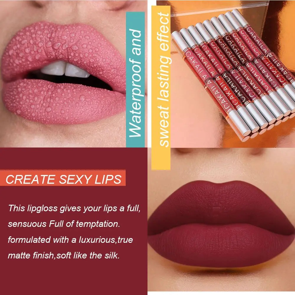 Cosmetics Lip Gloss 18 Colors Long Lasting Liquid Lipstick Lipstick Matte Waterproof