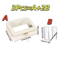 3Pcs Clear Makeup Bag Set, Transparent Cosmetic Bag with 2 Qtip Holders, Waterproof Portable Travel Toiletry Bag for Women