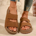 Fashion Women Sandals Summer New Simple Round Toe Non Slip Thick Sole Female Shoes Comfort Wear Resistant Soft Sole Sandals