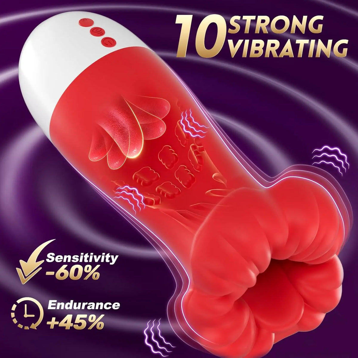 Male Masturbator Sex Toys for Men Pocket Pussy Penis Pump with 3 Sucking & 10 Licking Vibrating & Natural Vent Stroker Vibrator