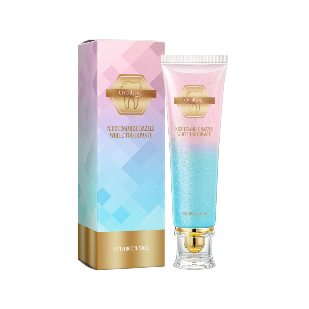 Niacinamide Bleaching Toothpaste Reduce Plaque Stains Improve Bad Breath Remove Yellow Stains Dental Cleansing Oral Hygiene Care