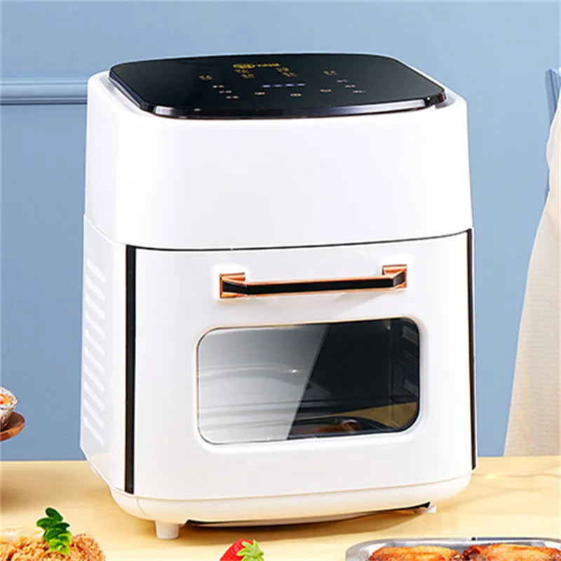 Air Fryer Household Large Capacity 15L Visual Oil-free Smart Oven  Fries Machine 220V 110V US EU 1500W Chicken Frying