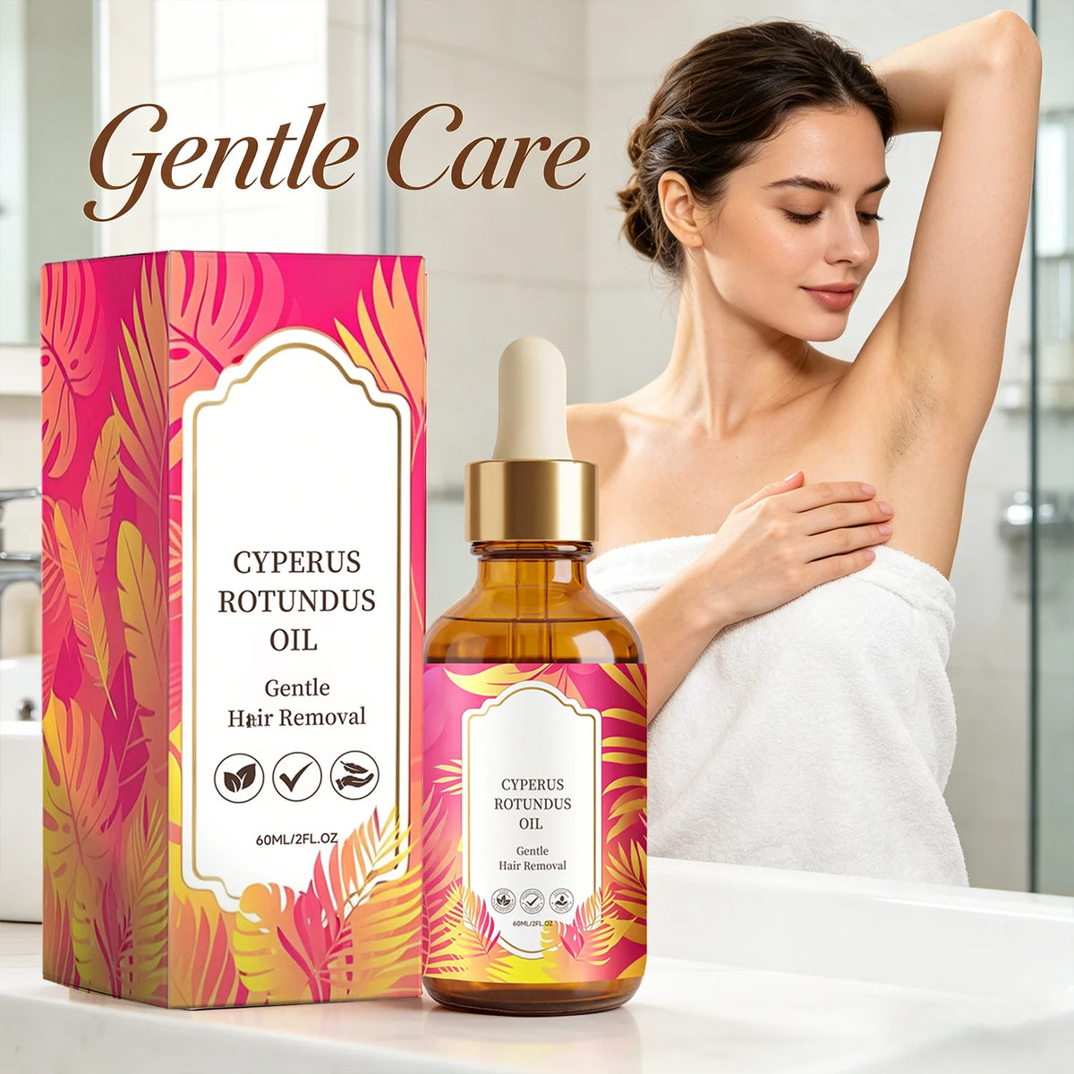 Natural Cyperus Rotundus Oil Removing Hair Moisturizing Sootheing Skin Improve Skin Texture Slow down Hair Growth Skin Care Oil