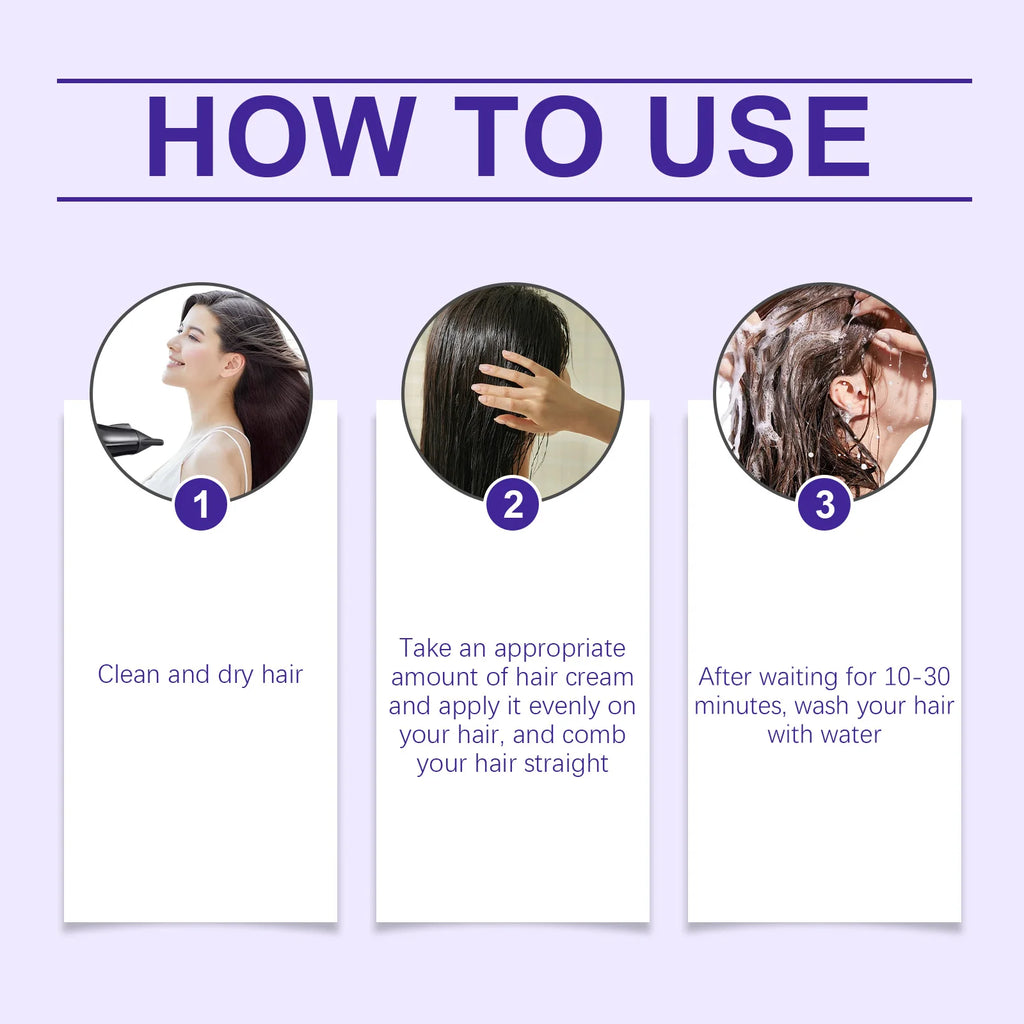 Keratin Straightening Hair Mask Restore Hair Soften Gloss Straightener Deep Repair Conditioner For Dry Damaged Frizzy Hair