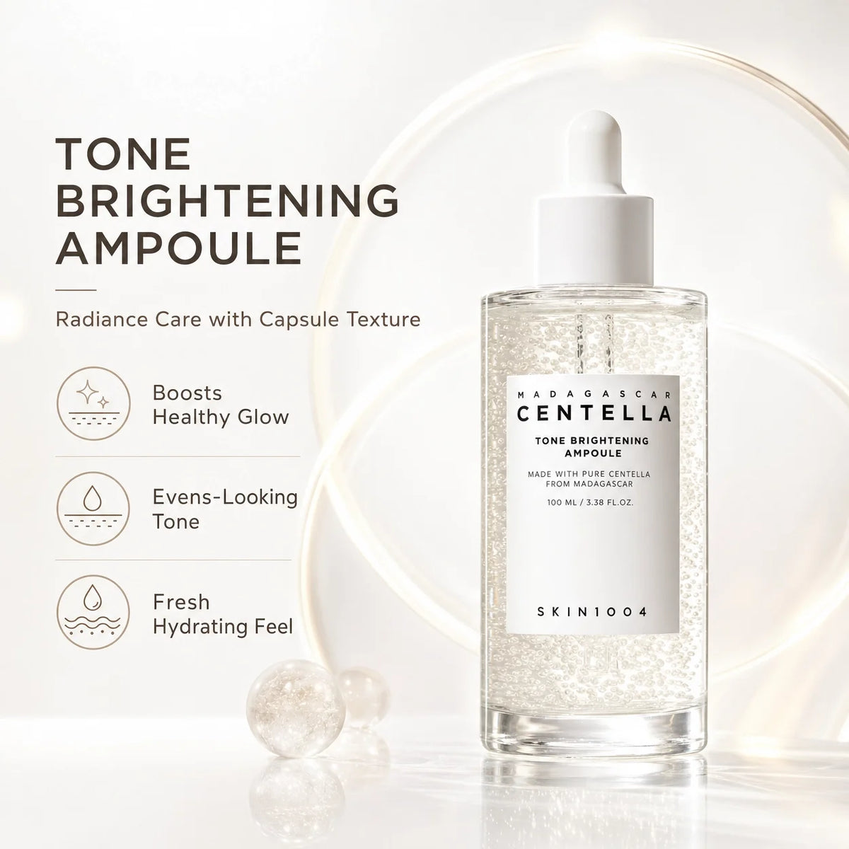 Korean Centella Ampoule Essence,Brightening Calming and Repairing Pores Smoothing Face Moisturize Serum Daily Face Care Products