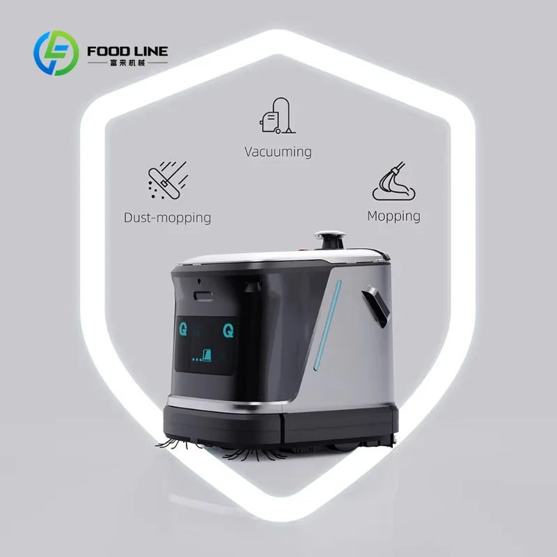 Customized Intelligent Commercial Cleaning Robot with Automatic Self-Cleaning Vacuum Featuring Dust Pushing Floor Technology