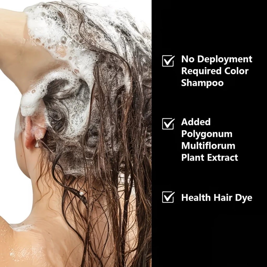 9‑in‑1 Herbal Black Hair‑Nourishing Shampoo With Ginseng Ginger Boost Hair Shine Soften Dry Strands Gentle Daily Hair Care