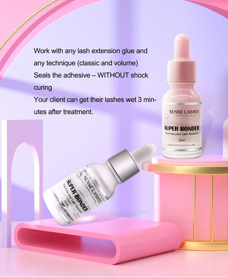 SENSE LASHES 15ml Super Bonder for Lash Extensions Quick Drying Long Last Grafting Eyelash Glue Bonder pestañas