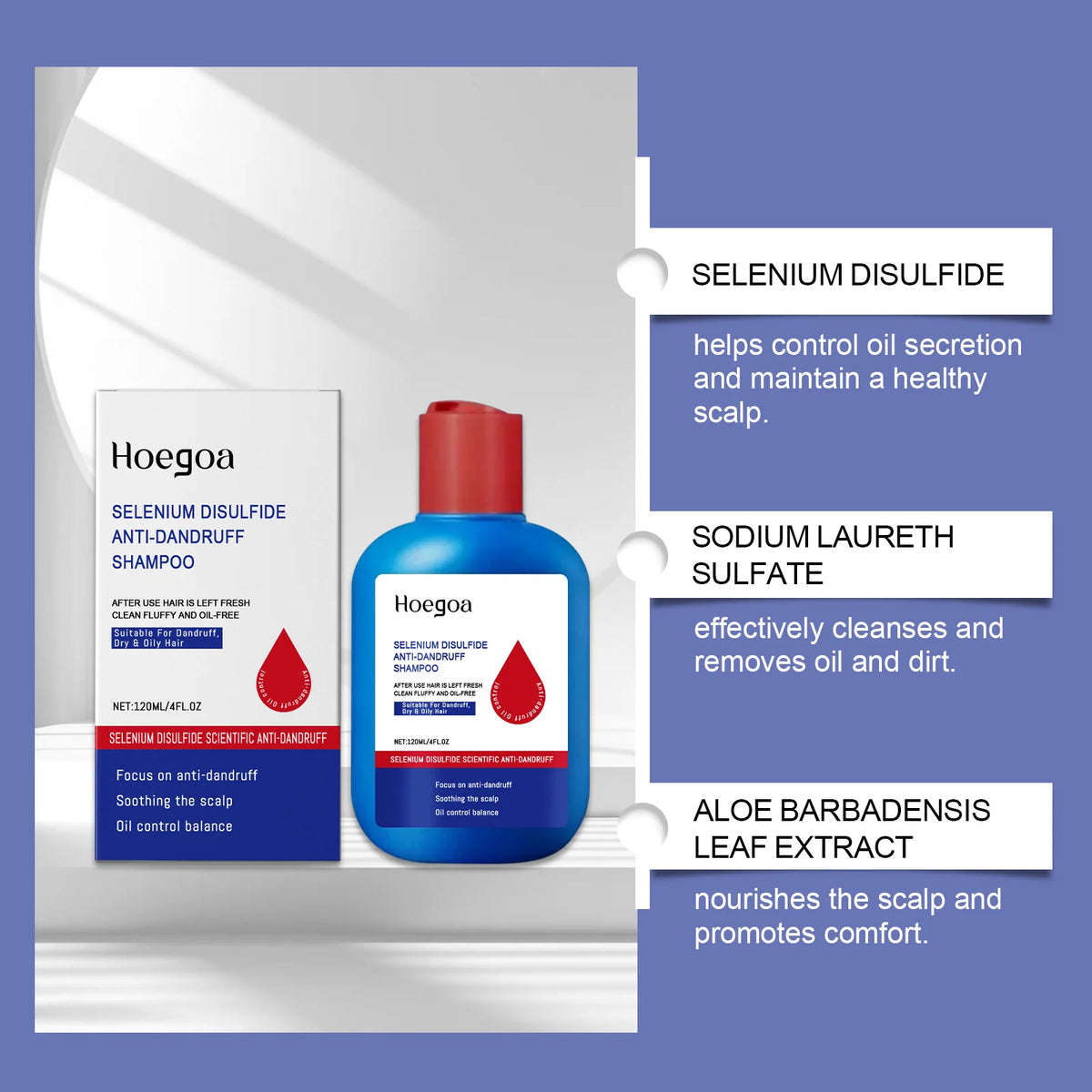 Selenium Sulfide Shampoo Deep Cleansing Scalp Oil Control Strengthen Hair Roots Volumizing Smoothing Shiny Hair Gentle Care
