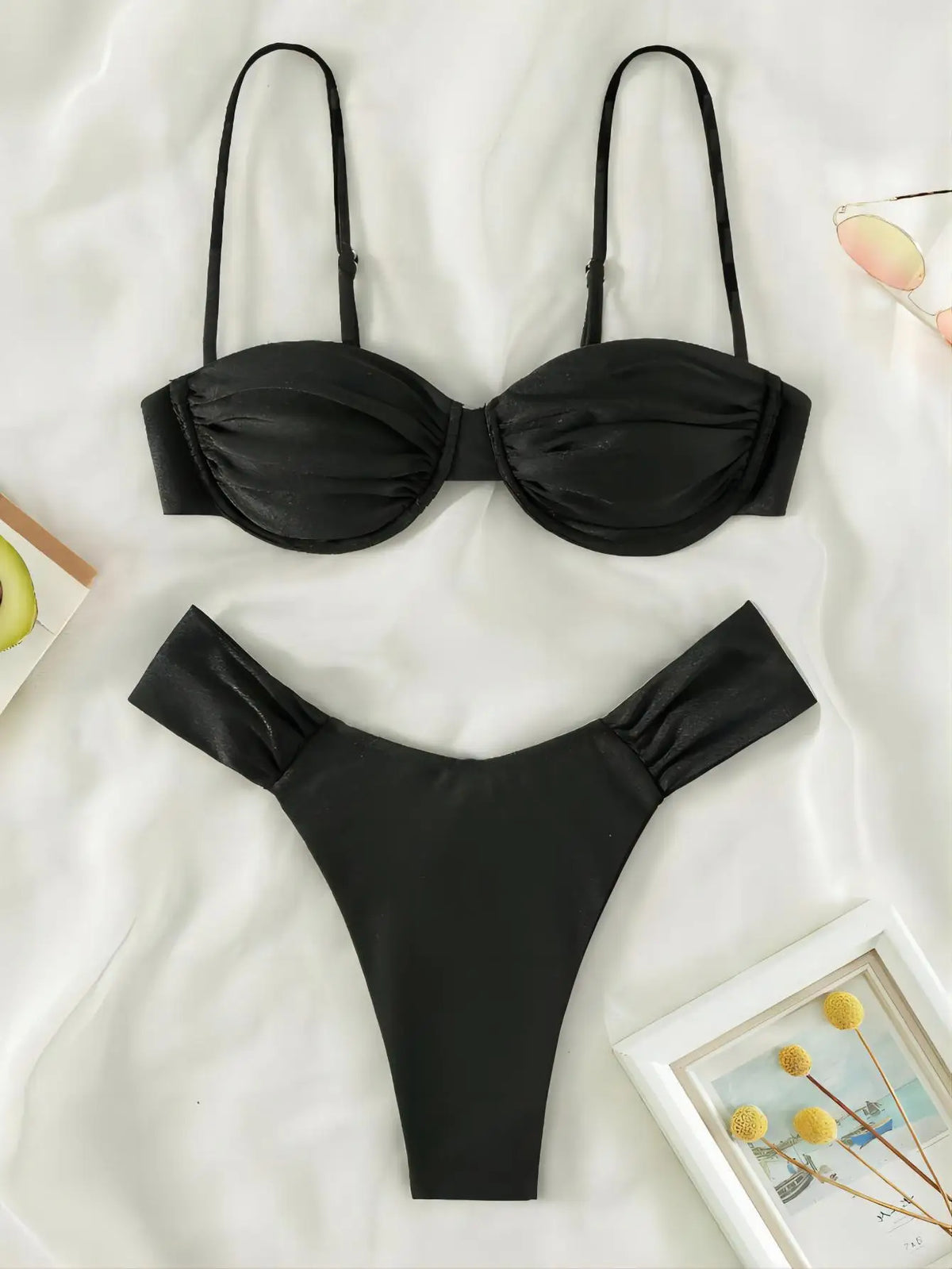 Two Piece Bikinis 2026 New Women Swimsuit Push Up Bathing Suit Sexy Bikini Sets Swimwear Print Beachwear Solid Biquinis Vacation