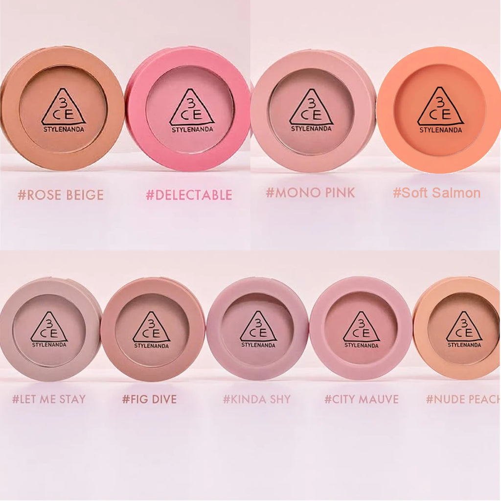 3CE Mood Recipe Face Blush,Silky Powder,Natural Color Payoff,Long-Lasting Wear,Complete Makeup,Korean Cosmetic,Korean Makeup