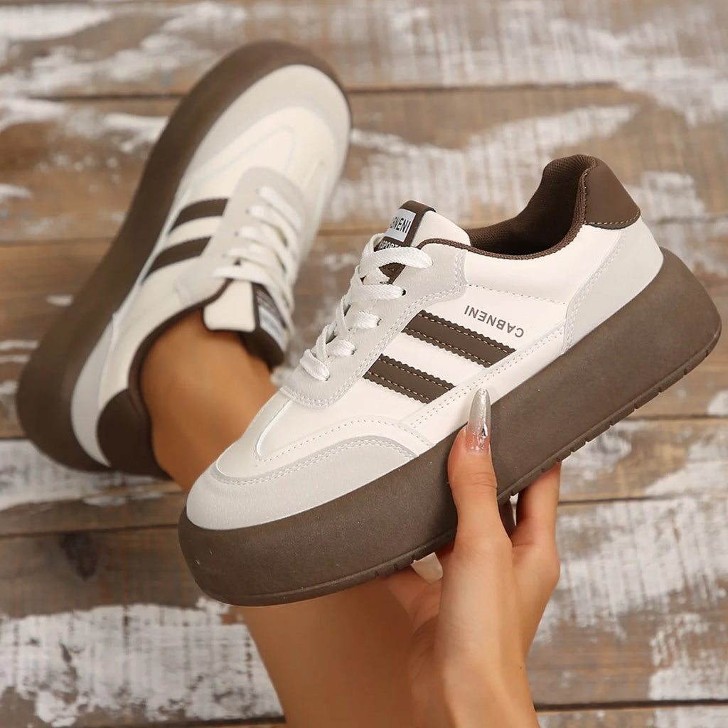 Women Sneakers Spring Autumn Thick Sole Casual Board Shoes Women Soft Sole Inside Increase Training Sneakers Zapatos De Mujer