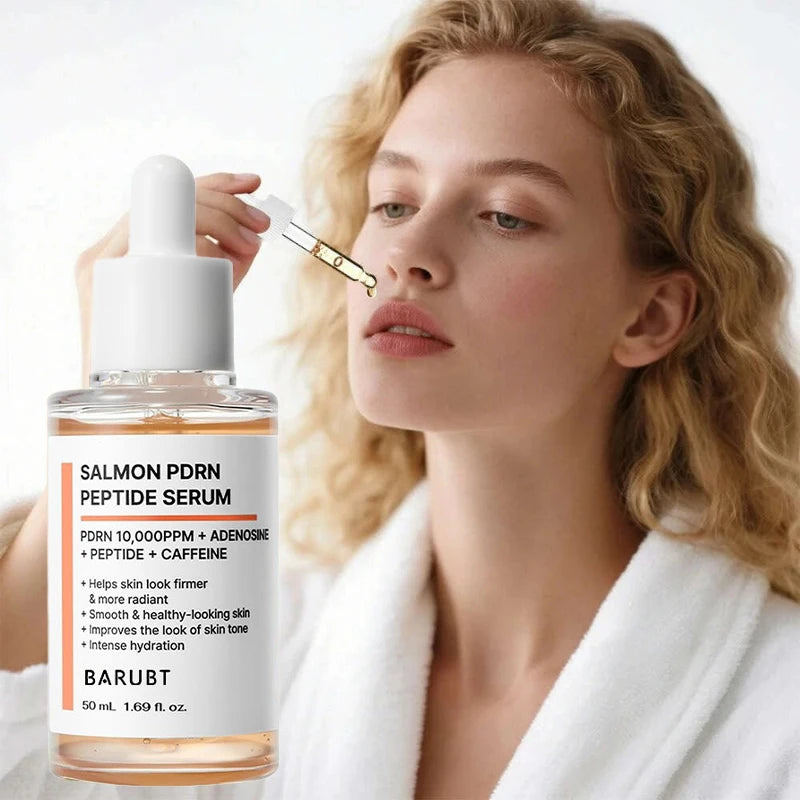 Korean Salmon PDRN Essence, Copper Peptide Centella Moisturizing Repair Hydrating Glow Lightweight Face Serum Daily Skincare