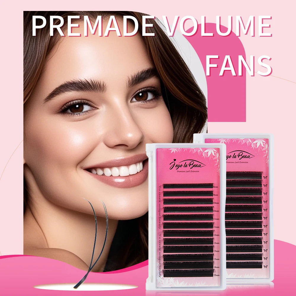 U-Shape YY Lash U YY Extensión De Pestañas 3D Cluster Eyelash Bundles UY Premade Volume Fans YY Ciilios False Eyelash DIY Logo