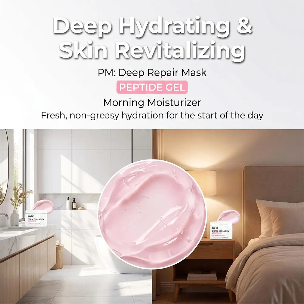 KOEC PDRN Collagen Peptide Gel Jelly Cream Hydrating Soothing Repairing Nourishing Korean Glass Skin Face Moisturizer