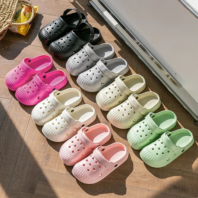 Shell Toe Hole Shoes for Men 2026 New Summer Outfit EVA Stepping on Poop Feeling DIY Shoelaces Beach Sandals Beach Slippers