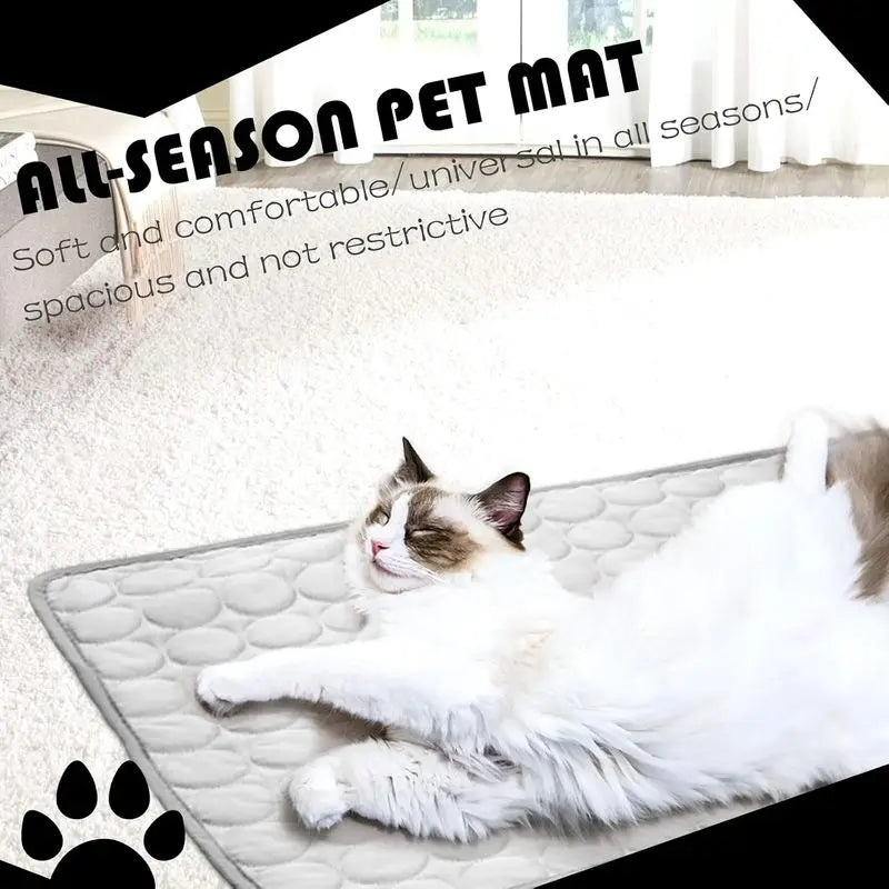 Pet Cooling Mat 50x40cm, Non-Toxic Foldable Cooling Pad, Scratch-Resistant Washable Cat Cooling Mat, HJ