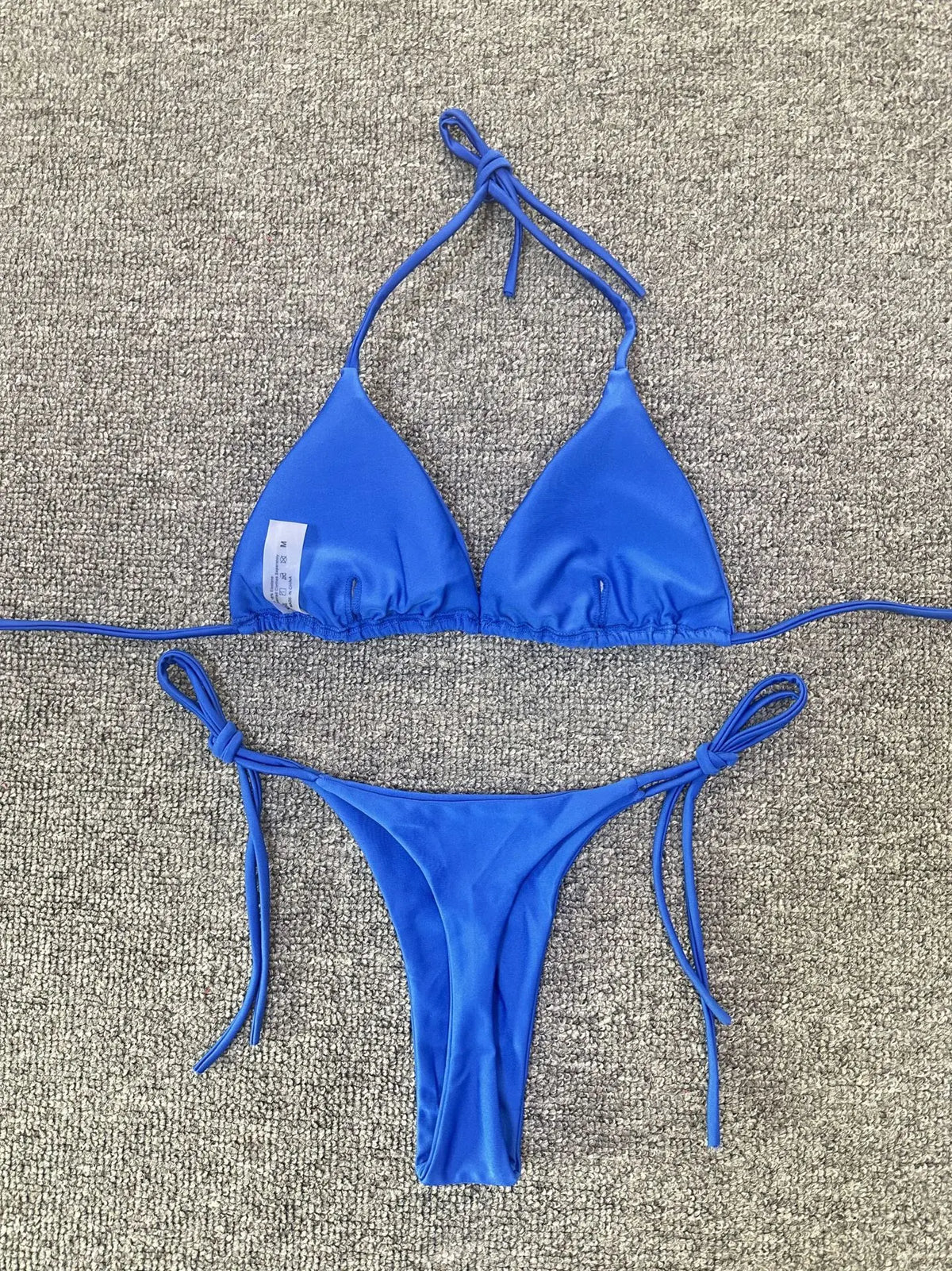 Toucheart Sexy Swimsuit Strappy High Waist Bikini Women Backless Intimate Elegant Solid Color Three Point Sexy Swimsuit Bikini