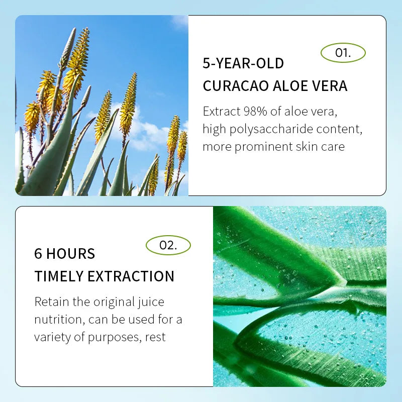 SADOER Exfoliating Aloe Vera Gel Facial Cleanser Deep Cleansing Exfoliant Gentle Tender Face Exfoliation Facial Exfoliator
