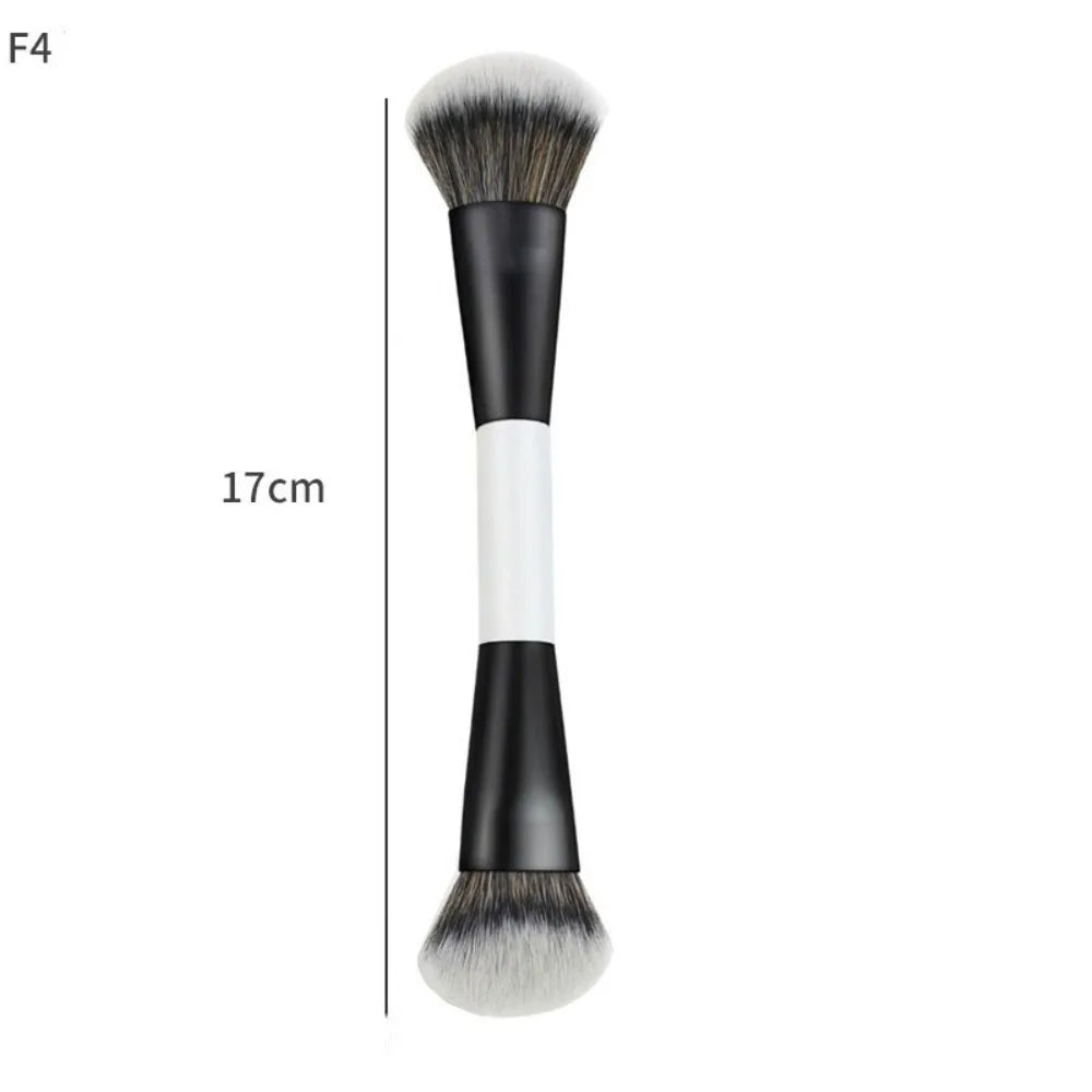 Dual-Ended F4 Contour Face Brush High Coverage Cosmetic Beauty Makeup Brushes Multi-purpose Eyeshadow Concealer Brushes