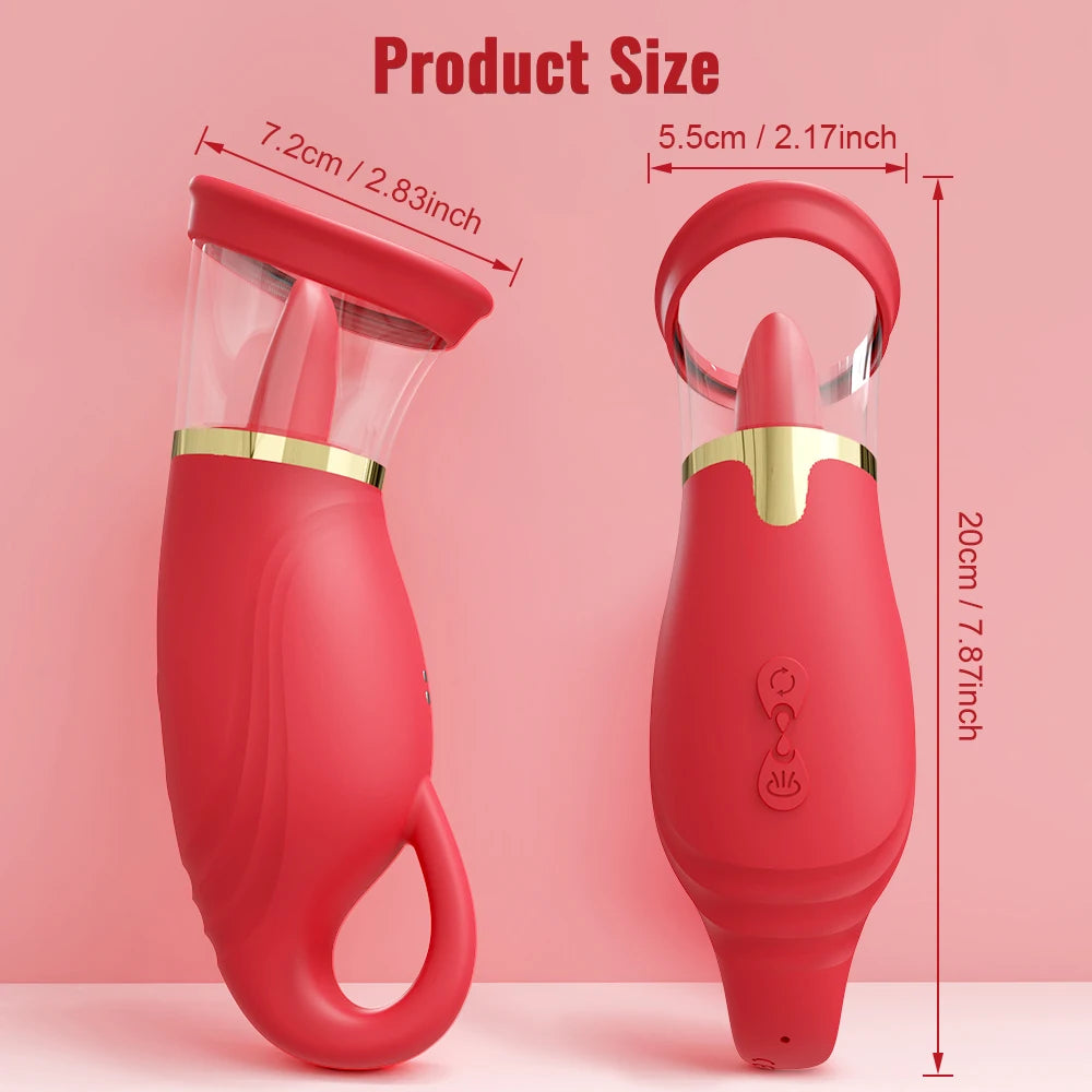 Rose-Sex Toy Vibrator Adult Sex Toys for Women Sucking Vibrator 3 Sucking 9 Tongue Licking Vibrating G Spot Vibrators Adult 18+