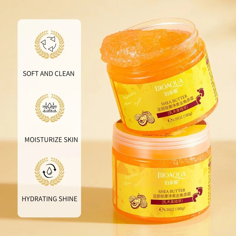 Foot Massage Exfoliating Cream, Gently Massages the Skin, Deeply Cleanses Dirt and Exfoliates, Helps Improve Rough Skin Texture, Leaving Feet Clean, Soft, Smooth, and Delicate.