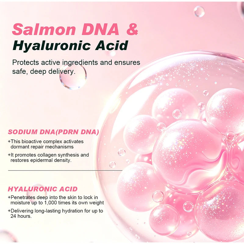 Salmon DNA PDRN Skin Care Set Ampoule Serum Capsule Cream Eye Stick Collagen Hyaluronic Acid Moisturizing Facial Skin Care Kit