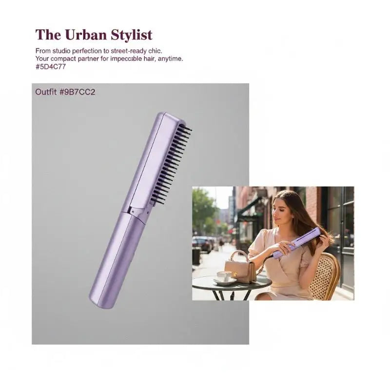 Electric Hair Straightening Comb Multi Functional Curling Brush Ceramic Plate Fast Heating For Salon Results