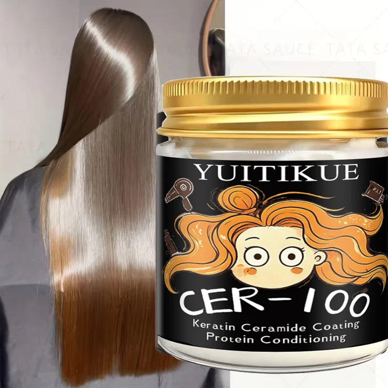 CER‑100 Hair Mask Keratin Ceramide Coating Protein Conditioning Hair Treatment Cream Nourish Repair Dry Frizzy Damaged Hair Care