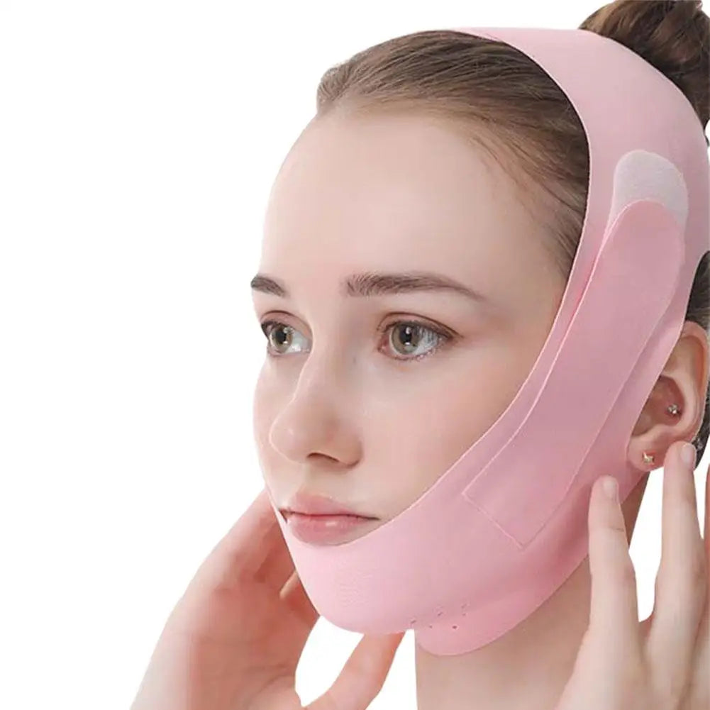 Full Face Shaping V Face Contour Lifting Facial Artifact Firm Nasolabial Folds Double Chin Improve Sleep Polyester Mask Bandage