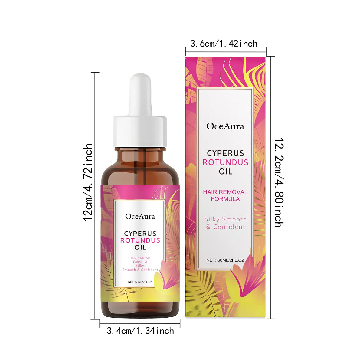 Cyperus Rotundus Oil for Hair Removal Smoothing Soothing Skin Care Moisturizes Armpit Leg Arm Hair Growth Inhibitor Depilatory