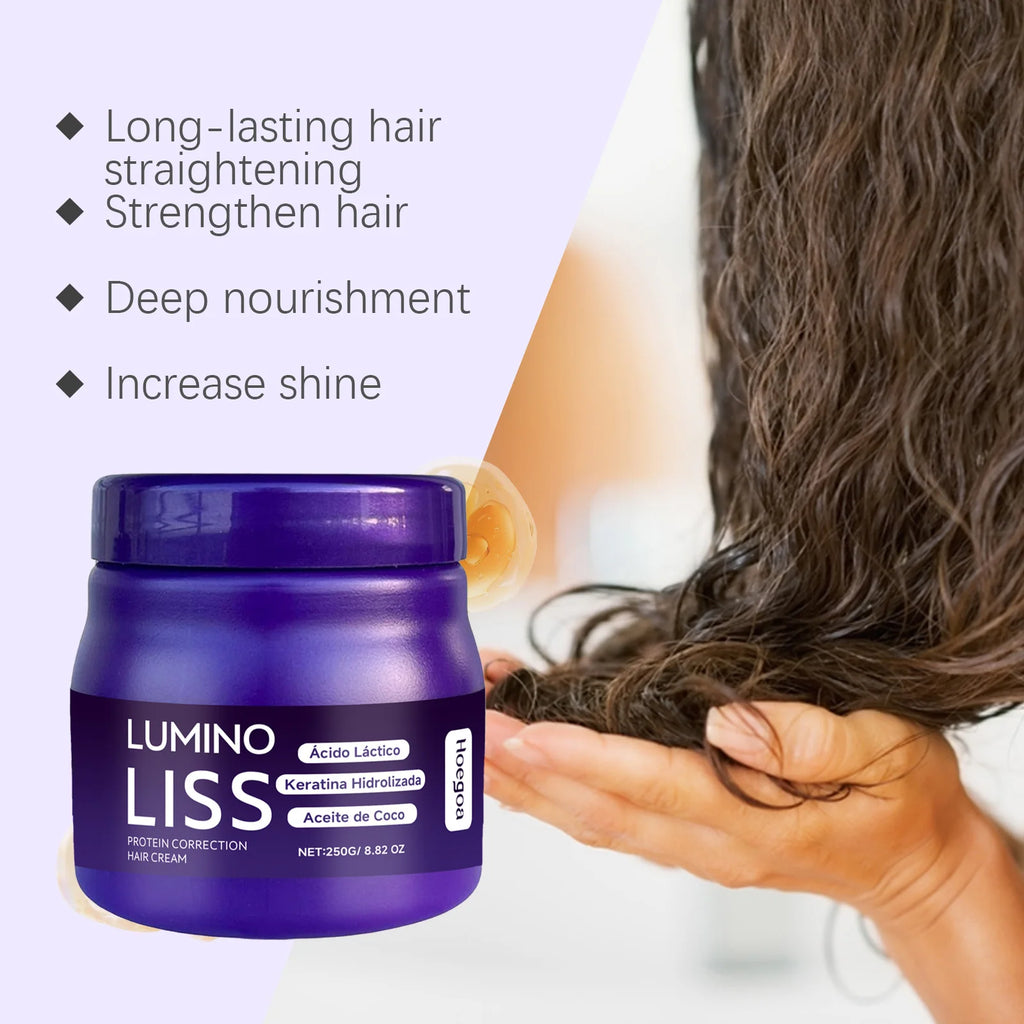 Protein Hair Straightening Cream Smoothing Curly Frizzy Hair Repair Damaged Hair Conditioner Reduce Breakage Nourish Hair Mask