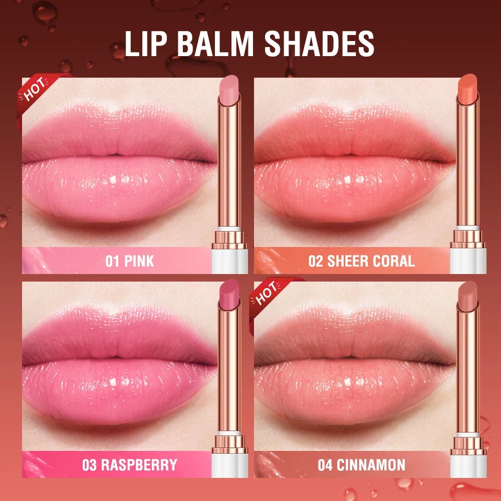 O.TWO.O Color Changing Lipstick Moisturizing Lip Balm Nourising Long Lasting Lip Gloss Natural Beeswax Lip Care Cosmetics