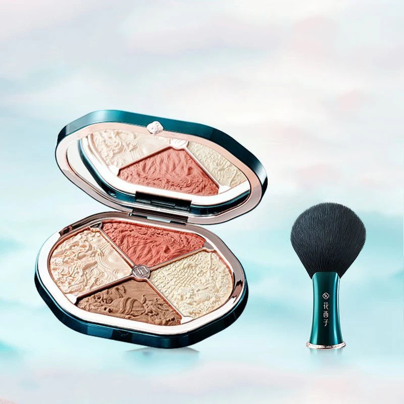 FLORASIS Face Shimmer Contour Nasal Refines Face Bronzers Brightens Powder Blusher Highlights Concealer Makeup Contours