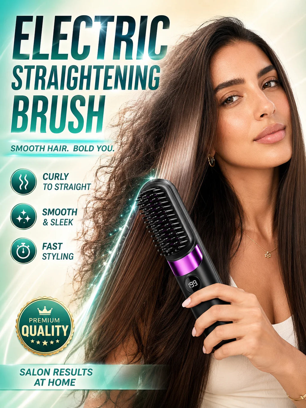 Electric Hair Straightening Brush Wireless mini Cordless Hair Straightener Comb Wireless Ceramic That Is Cheap Wireless mini