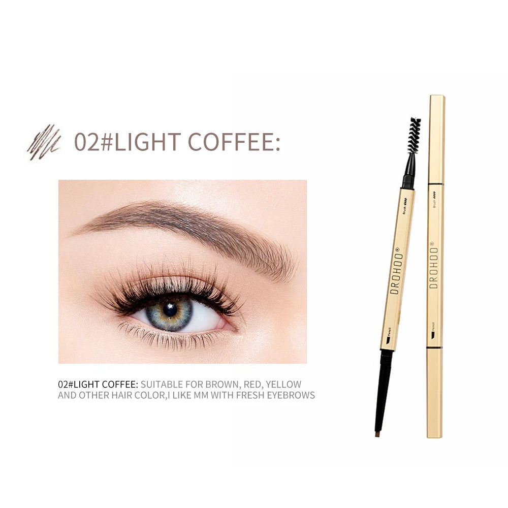Makeup for Women Waterproof Eyebrow Enhancer Pen with Double Head Pencil and Brush  Long Lasting Eye Brow Cosmetics Easy to Wear