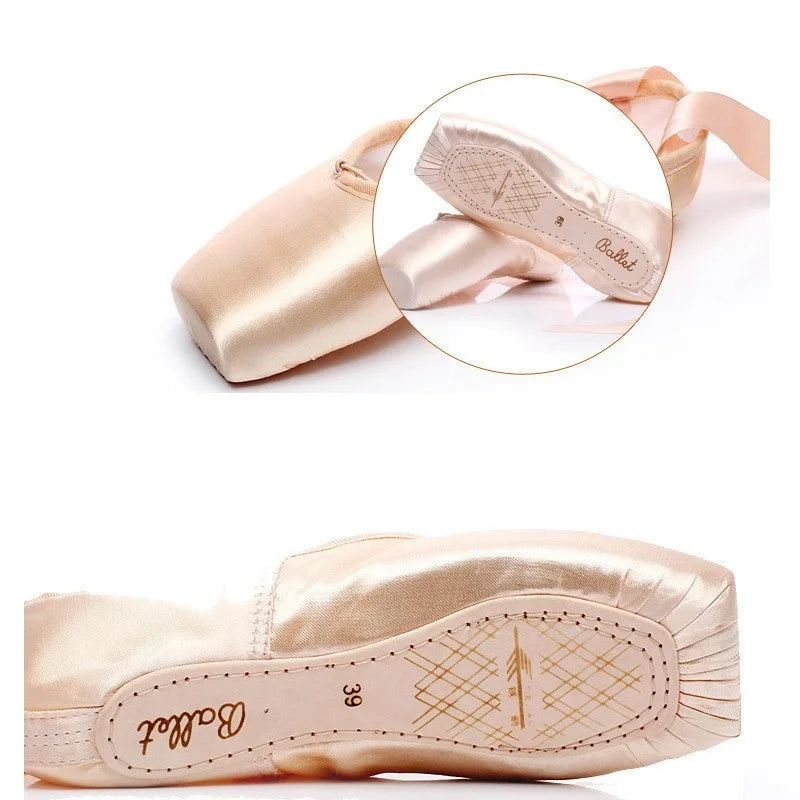 Ballet Shoes For Girls Pointed Shoes Straps Satin Dance Shoes Flat Exercise Shoes Big Children's Dance Shoes Sneakers