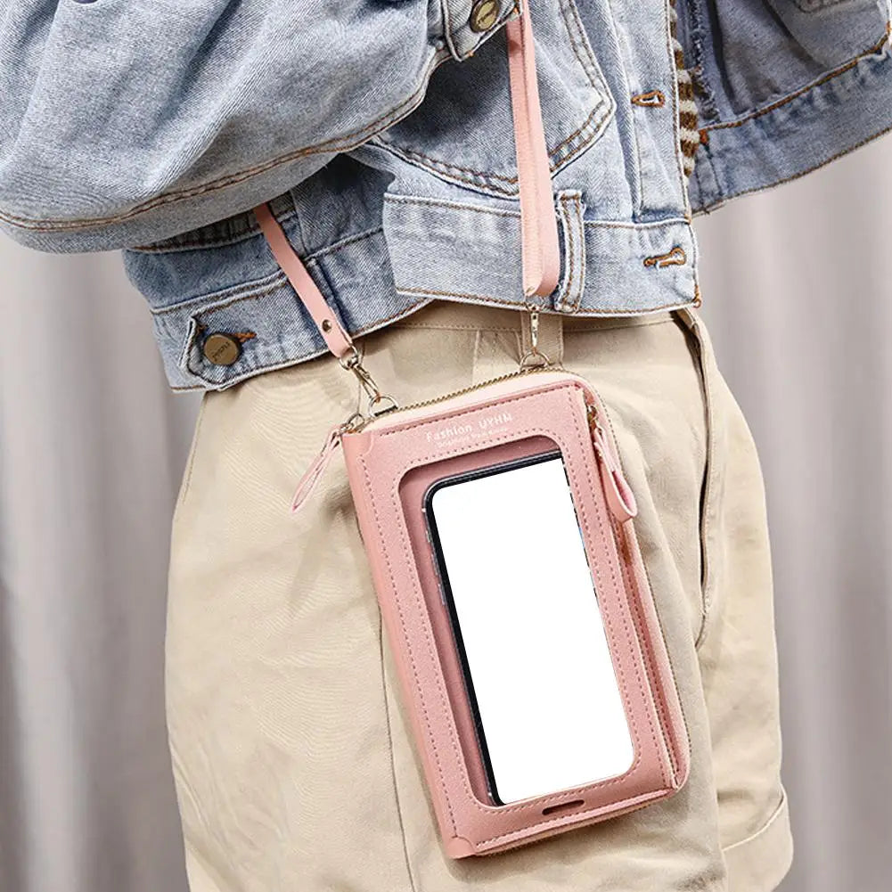 Women Bags Soft Leather Wallets Touch Screen Cell Phone Purse Crossbody Shoulder Strap Handbag for Female Cheap Women's Bags
