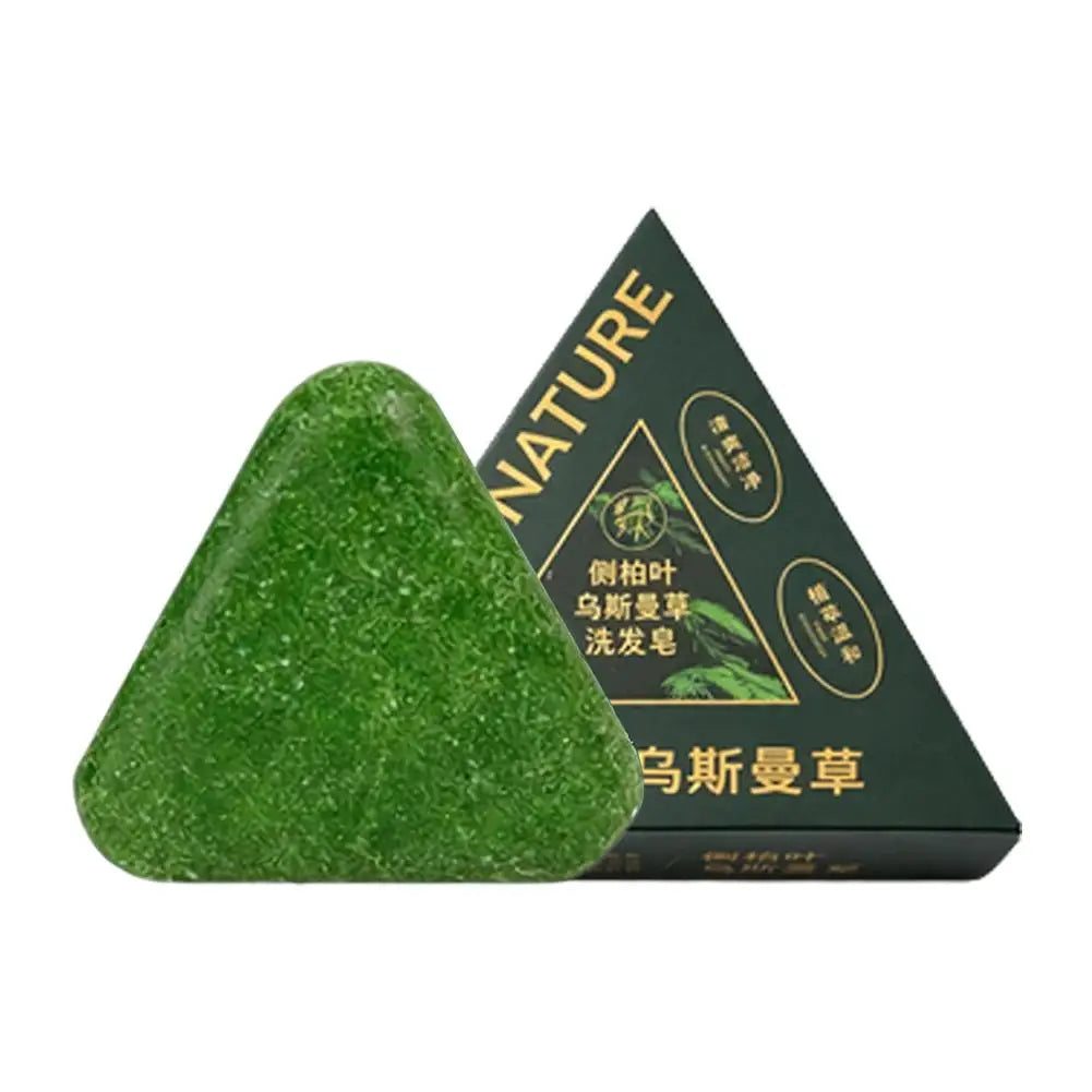 Usman cypress leaf shampoo bar Cypress Leaf Polygonatum Herbal Plant Extract Refreshing Clean Oil Control 120g