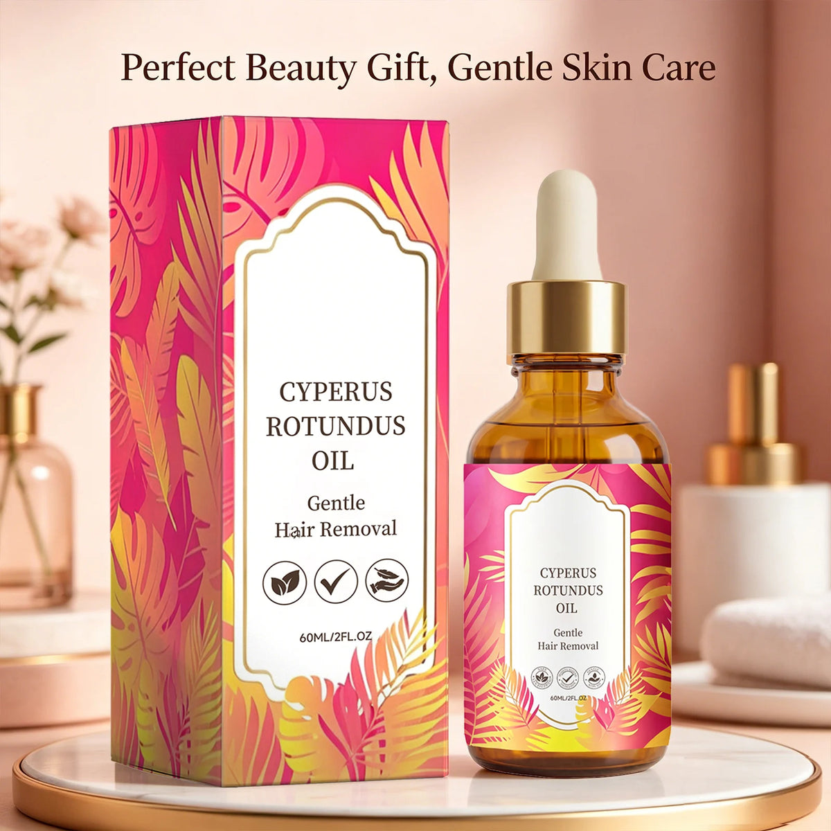 Natural Cyperus Rotundus Oil Removing Hair Moisturizing Sootheing Skin Improve Skin Texture Slow down Hair Growth Skin Care Oil