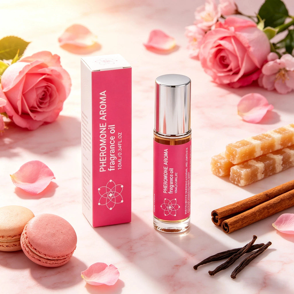 10ml Rose Nectarine Pheromone Oil - Macaron Cinnamon Subtle Perfume Oil, Long‑lasting Fragrance Oil for Traveling or Dating