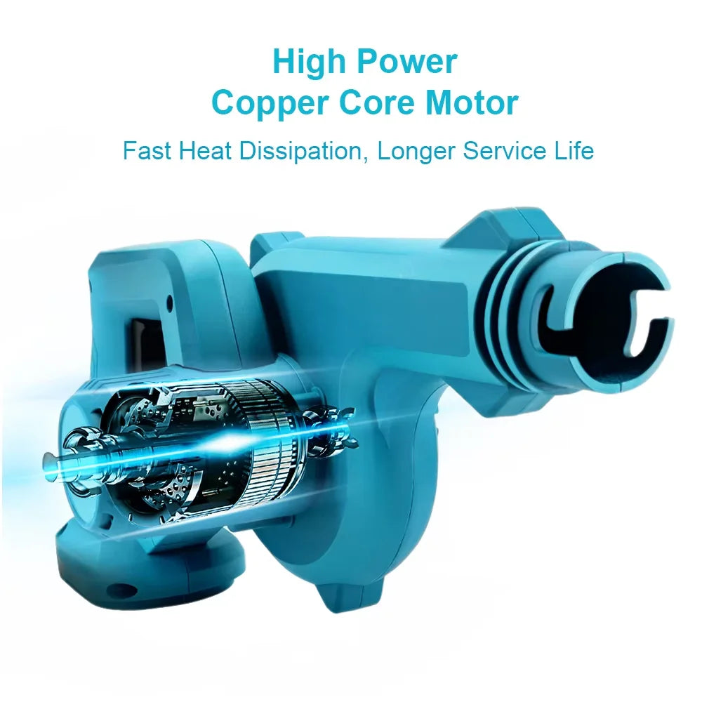 2 in 1 Cordless Electric Blower Vacuum Cleaner Blower Suction Leaf Blower Dust Cleaner Power Tool Power Tool Suitable for Makita
