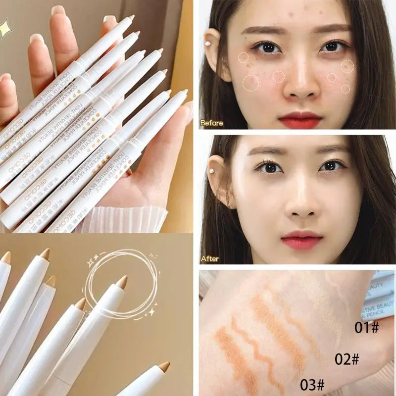 Moisturizing Eyebrow and Lip Concealer Pen Full Coverage Waterproof Contour Face Acne Scar Concealer Stick
