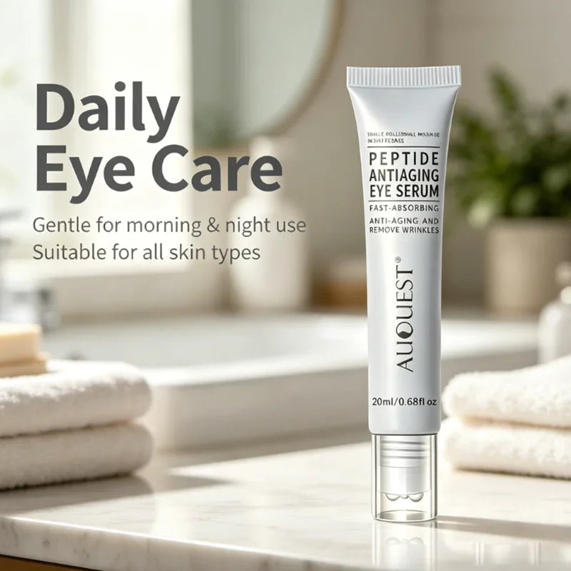 AUQUEST Peptide Skincare Eye Serum Anti Aging Remove Wrinkles Fast Absorbing Korean Rollerball Massage Cream