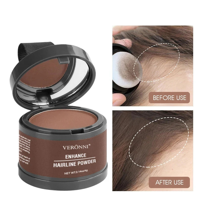 Hair Line Powder 4g Black Root Cover Up Natural Instant Waterproof Hairline Shadow Powder Hair Concealer Coverage 14 Color