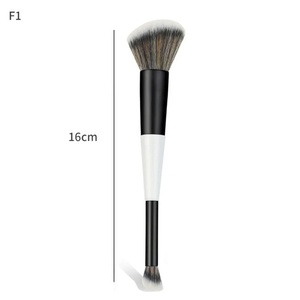 Dual-Ended F4 Contour Face Brush High Coverage Cosmetic Beauty Makeup Brushes Multi-purpose Eyeshadow Concealer Brushes
