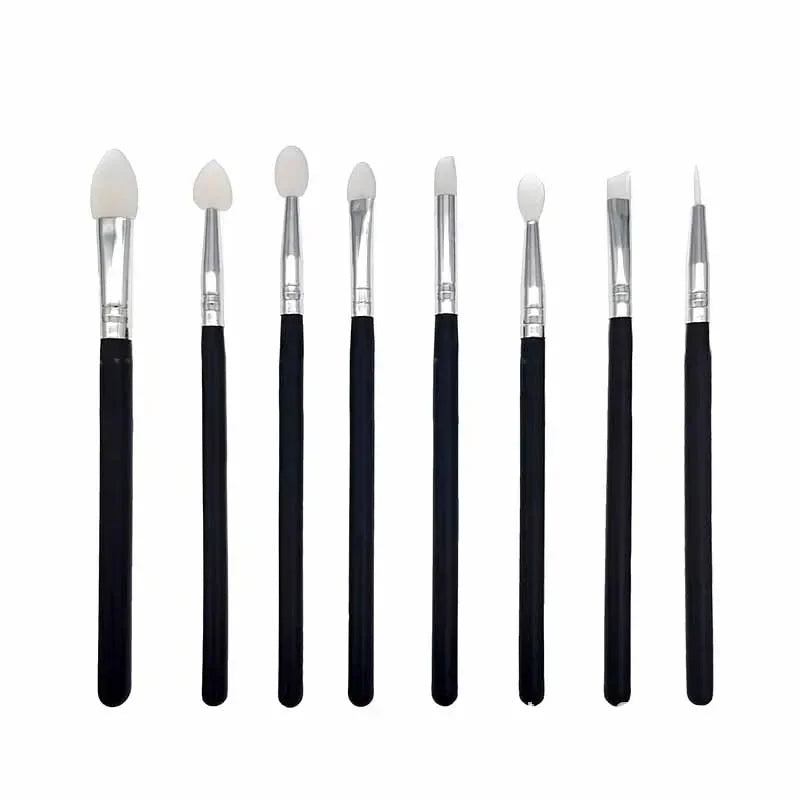 brochas maquillaje Silicone Eyeshadow Lip Applicator Makeup Brushes Eyeliner Lip Brush Professional Eye Shadow Cosmetic Tools