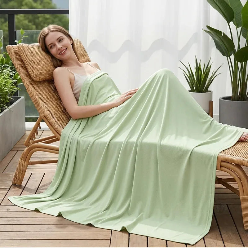 Cool Feeling Ice Silk Cool Blanket Lightweight And Breathable Air Conditioning Skin Friendly Summer Blanket Ice Silk Blanket